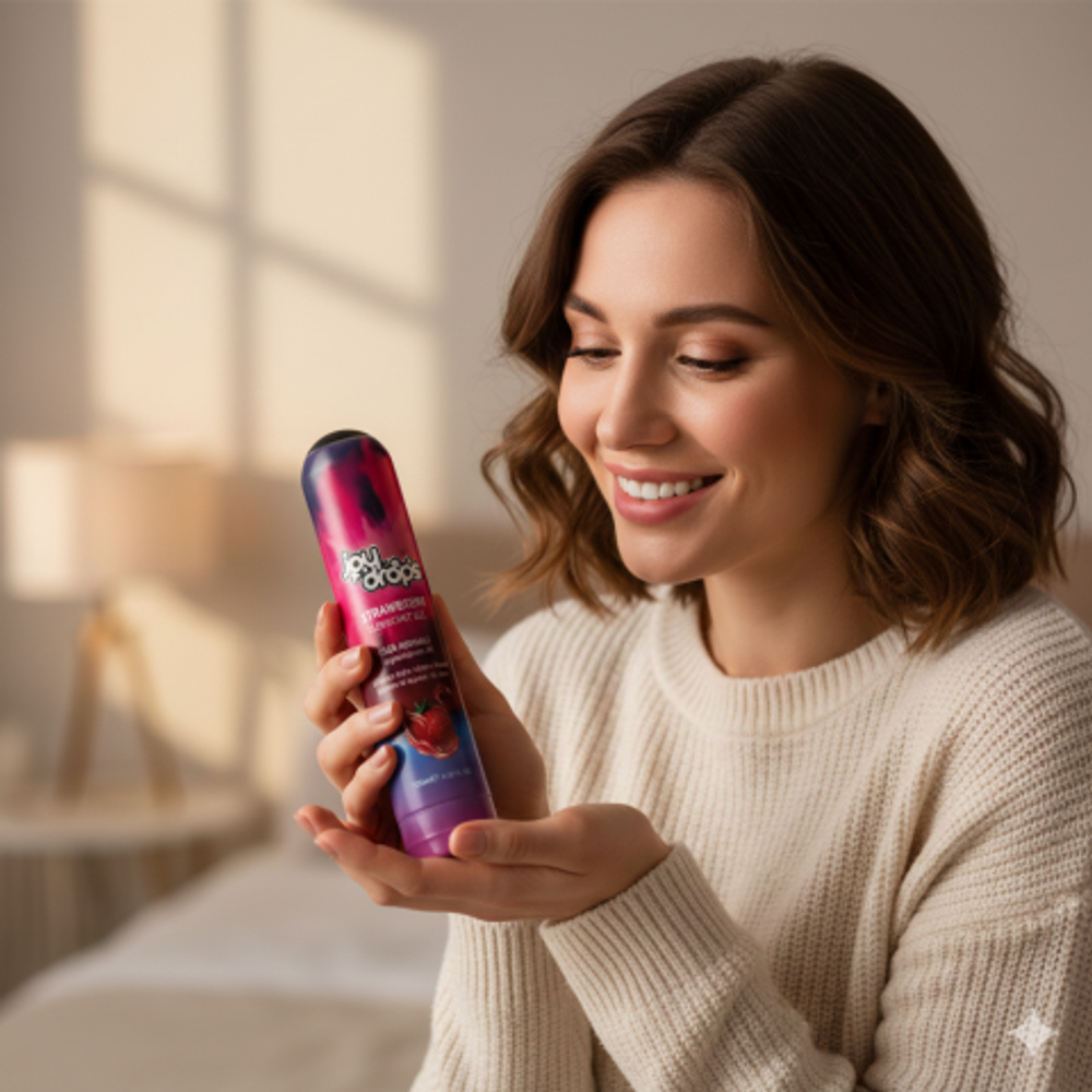 Смазка на водной основе Joydrops "Strawberry" с ароматом клубники, 125 мл