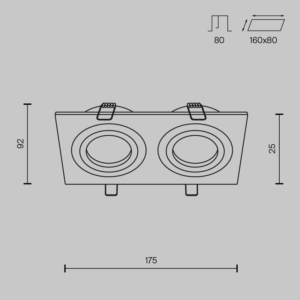 Встраиваемый светильник Technical DL024-2-02B