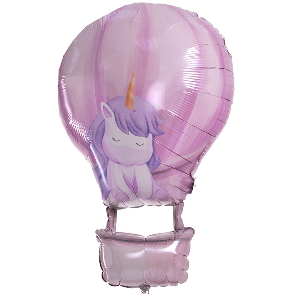Шар Фольгированный Единорог на воздушном шаре (Ассорти)