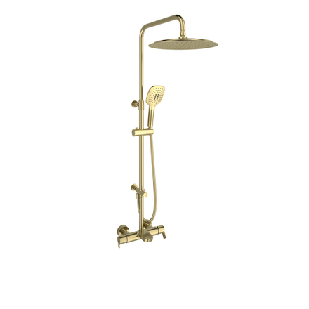 Душевая система с изливом и с регулировкой высоты BLAUTHERM 935612RPK300OC золото
