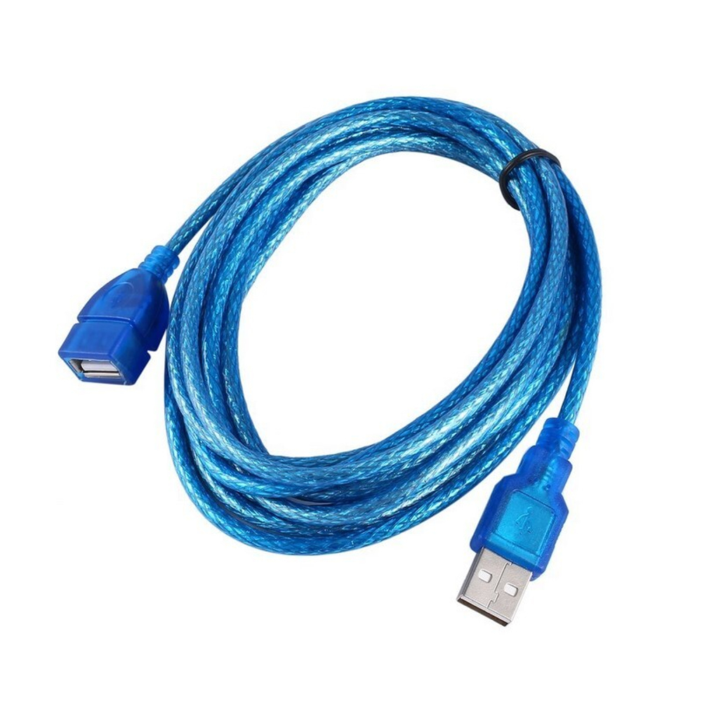 Кабель-удлинитель USB мама - USB папа (синий) 1,5м