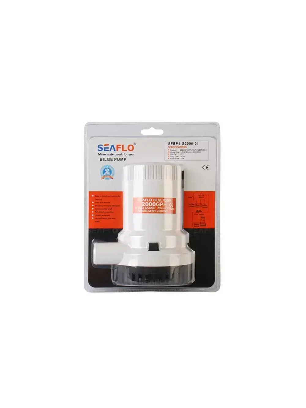 Помпа трюмная 12B 2000GPH non-auto