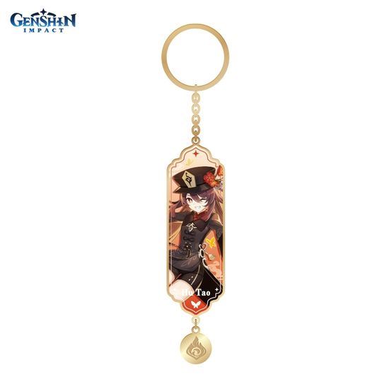 Брелок металический Character Banner Art Metal & Resin Keychain Moment of Bloom Hutao 6974696615609