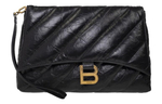 Balenciaga Quilted Leather Clutch Regular Women"s Black