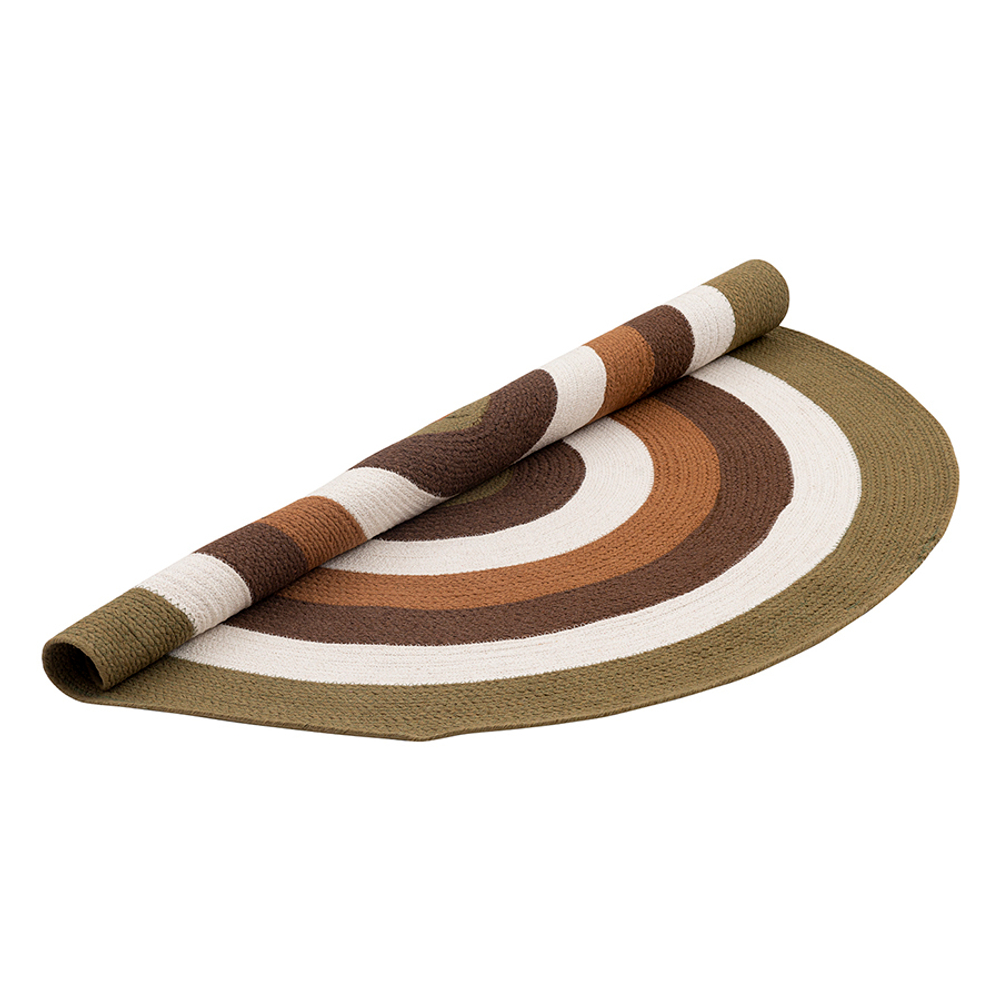 Ковер из хлопка target коричневого цвета из коллекции ethnic, D120 см