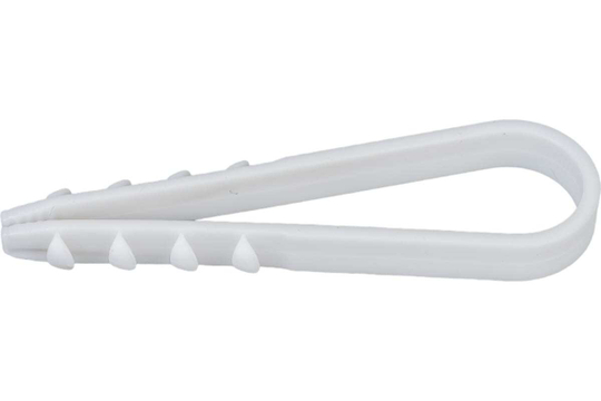 Дюбель-хомут ДХК для круглого кабеля 11-18мм нейлон белый (100шт) КВТ Fortisflex
