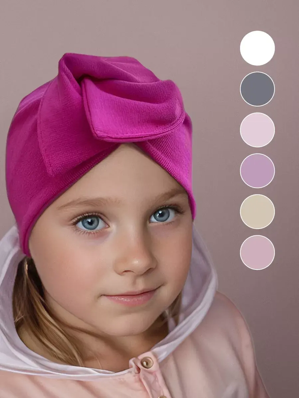 Повязка на голову трикотажная детская