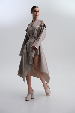 Костюм трансформер с баской Beige