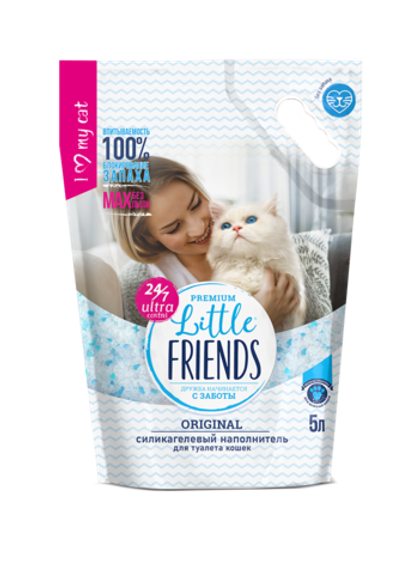 LITTLE FRIENDS ORIGINAL Наполнитель силикагелевый для кошачьих туалетов, 5 л