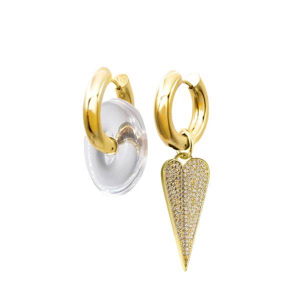 Подвеска Пончик из смолы 30 мм /clear /