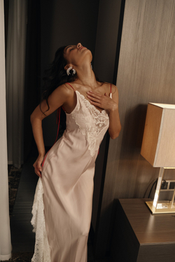 Комбине на бретелях red