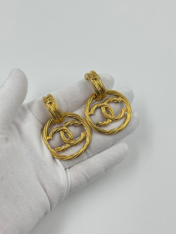 Клипсы трансформеры с крупными подвесками Chanel
