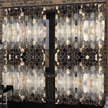 Фотошторы "РД. ШЕСТИУГОЛЬНИКИ НА СЕРОМ", Россия.