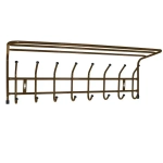 Вешалка настенная 8 крючков с полкой, 805, Медный антик, ВП8/А