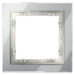 Рамка стеклянная VOLTUM S70 на 1 пост, (сталь, стекло)