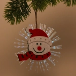 Сувенир с подсветкой «Снеговик в колпачке» 10 см