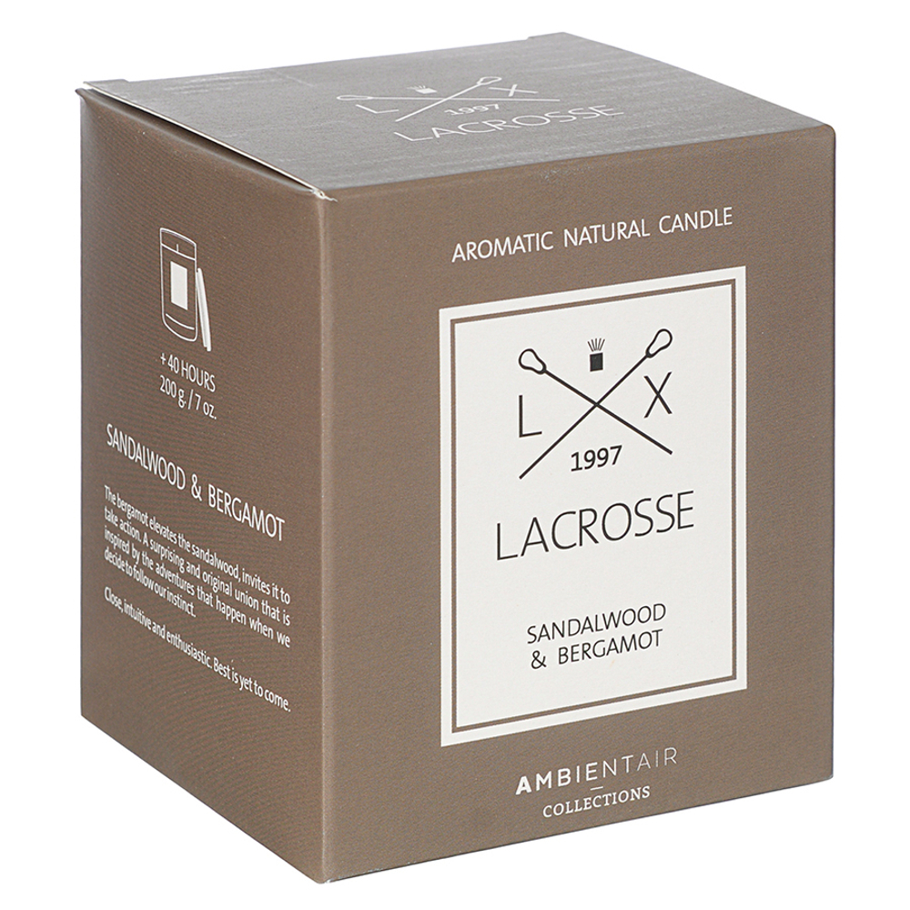 Свеча ароматическая lacrosse, Сандал и бергамот (новая), 40 ч