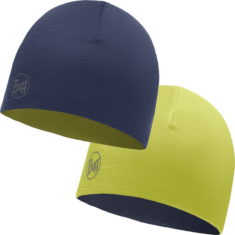 Тонкая шерстяная шапка детская Buff Hat Wool Iightweight Solid Denim-Citric Фото 1