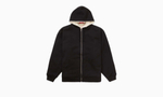 Supreme Faux Fur Lined Zip Up Hooded Sweatshirt "Black"