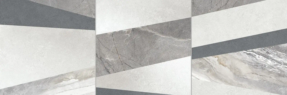 Настенная плитка Alma Ceramica TWU3090ATU27R Anturin 30x90 белая / серая матовая под бетон / под камень / абстракция