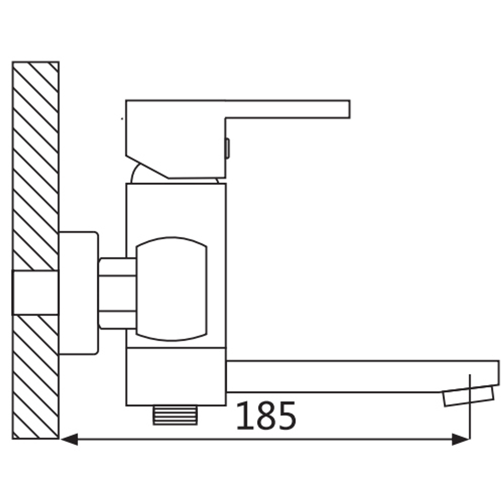 Смеситель для ванны Oute T17 T1702