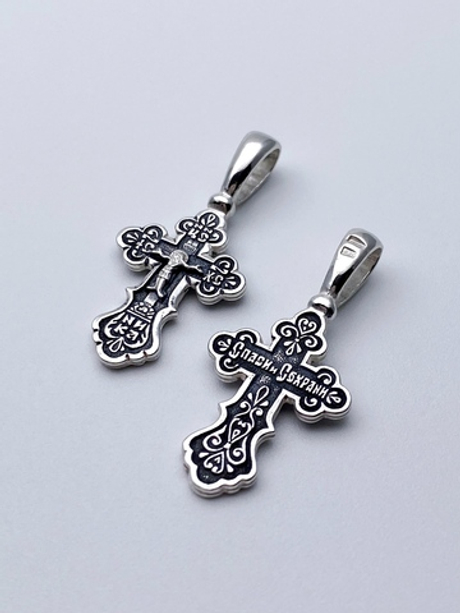 Крест из серебра/Чернение