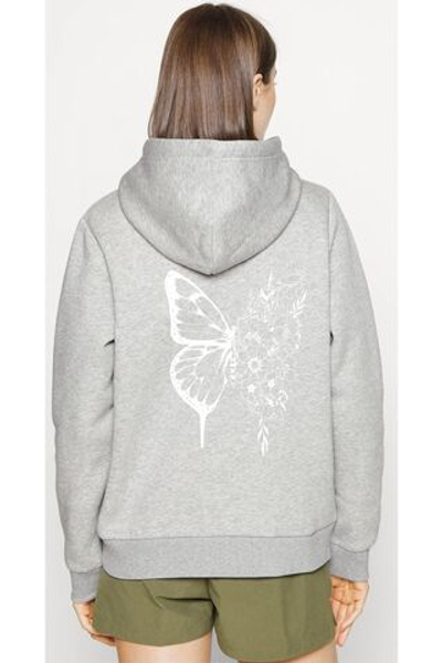 Общие бренды Женская негабаритная черная толстовка с бабочкой и цветочным принтом