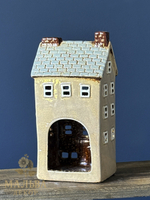 Декоративный подсвечник из керамики "Домик бежевый" CAMPO Home & Garden 11x9xH22 см