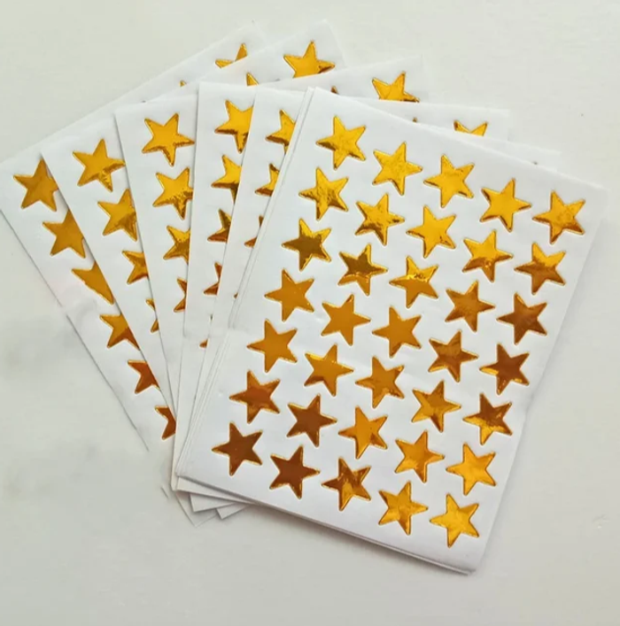 Наклейки-звёздочки золотые