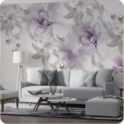 Фотообои 3D Цветы в спальню, в гостиную, на кухню 500х270