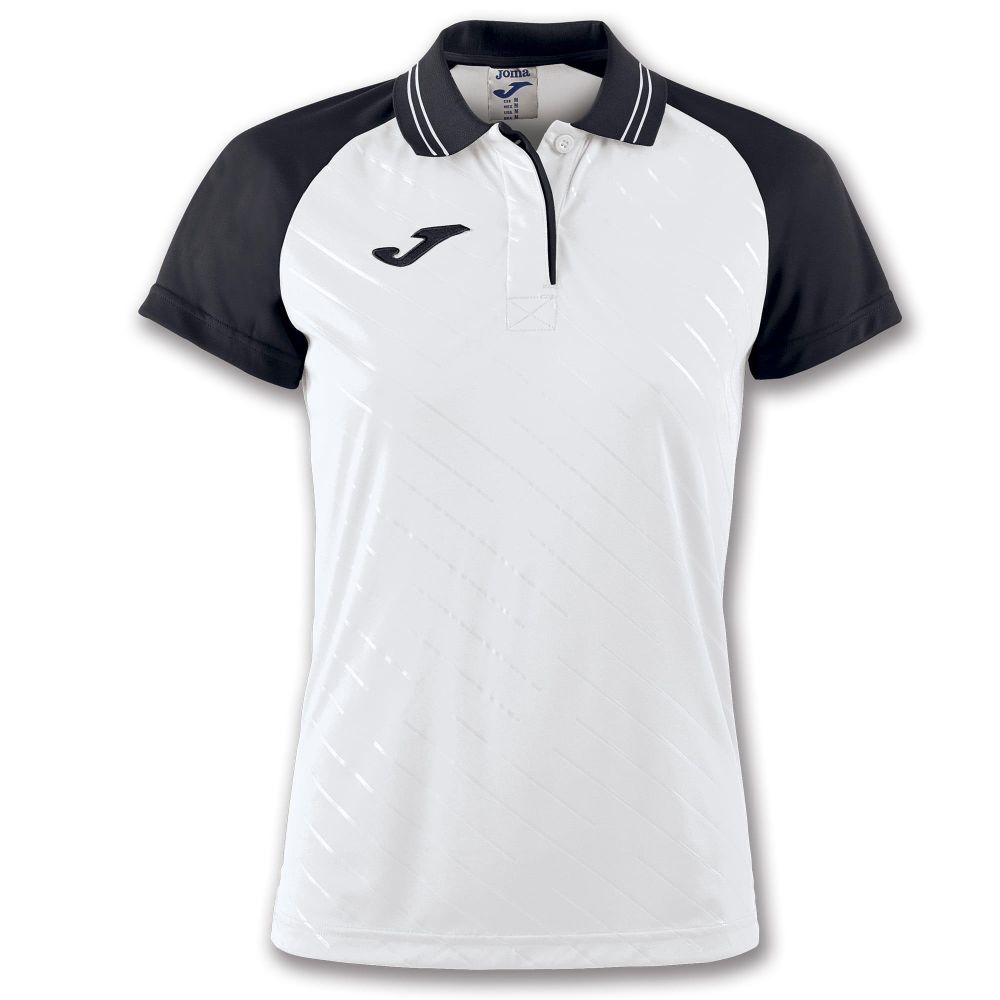 Детская теннисная рубашка с коротким рукавом Joma POLO TORNEO II черная