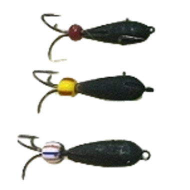 Мормышка МастИВ Чёрт 3 Отверстие L=9 Чёрный 0.7г