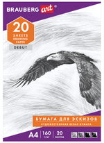 Папка для рисования А4 20л. "Орел" 160 г/м2 (BRAUBERG)