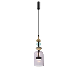 5046/12LA L-VISION ODL24 368 черный/фиолетовый/металл/стекло/керамика Подвес LED 12W 4000К 1400Лм PALLETA