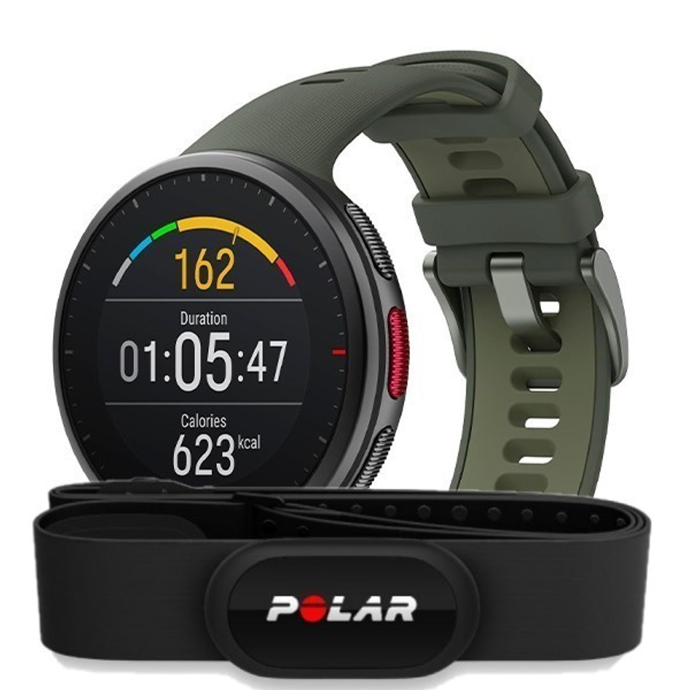Часы Polar Vantage V2 с датчиком H10 зеленые