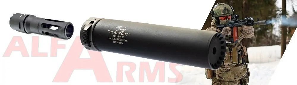 Пламегаситель "BIRD CAGE" на АК-74/Сайга-МК/АК "Сотая серия" (М24х1,5), Alfa Arms