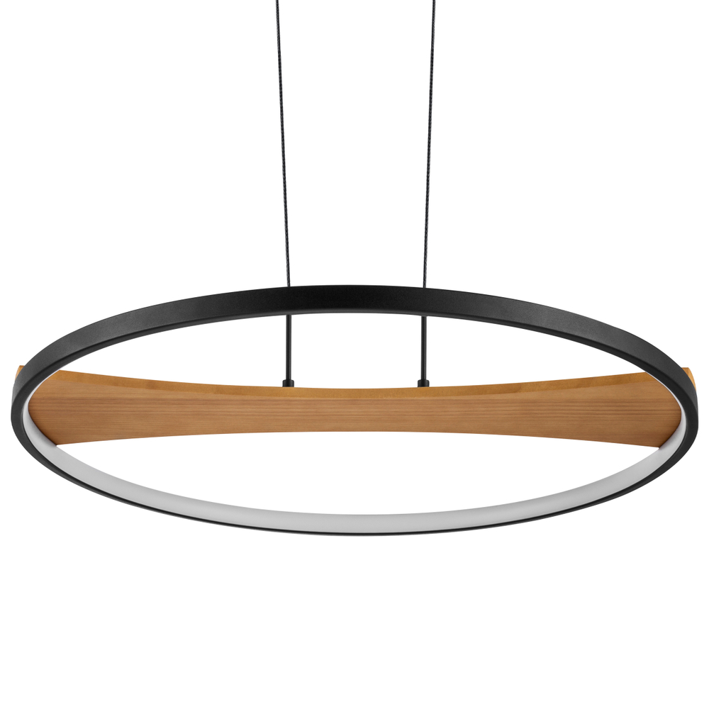 723127 Люстра LODI LED 36W 2880LM ЧЕРНЫЙ/ДЕРЕВО 3000K