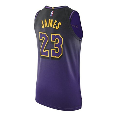 Баскетбольная джерси Nike NBA 2024/25 City Edition Authentic Los Angeles Lakers LeBron James Purple Jersey