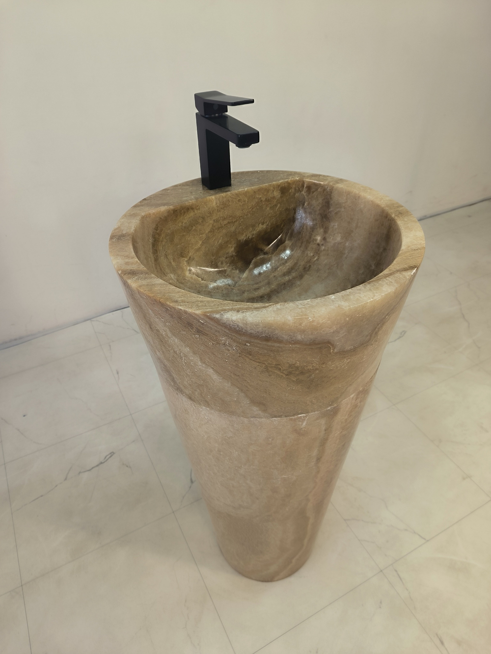 Раковина напольная из оникса Sunset ON-61352 (45*45*90)