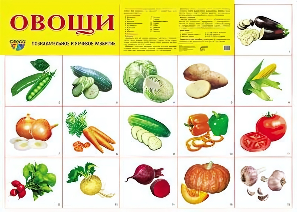 Плакат А2 "Овощи" (Сфера)