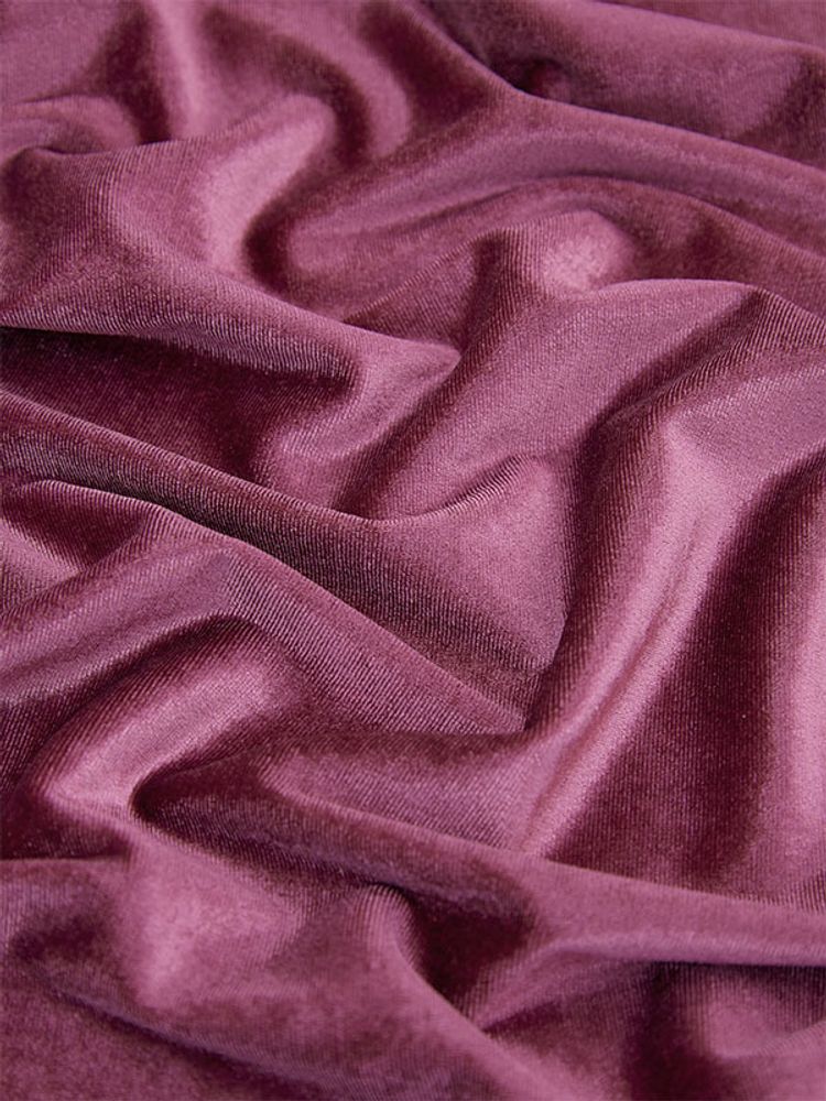 Бархат стрейч, 253 гр/м2, 98% п/э, 2% эластан, 150 см, ежевичное вино