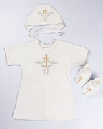 Крестильный набор р.62, цвет молочный 13-13