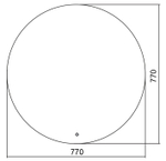 Зеркало Azario Саванна 77 см ФР-00000954 с подсветкой