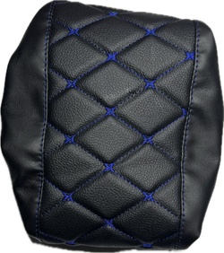 Чехол на штатный подлокотник Лада Веста (синяя нить Бабочка)