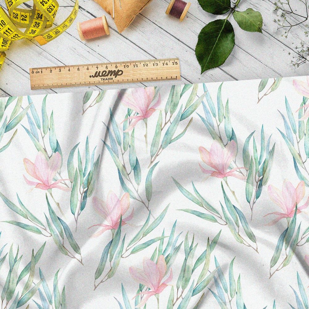 Ткань мембрана драматический цветочный штрих