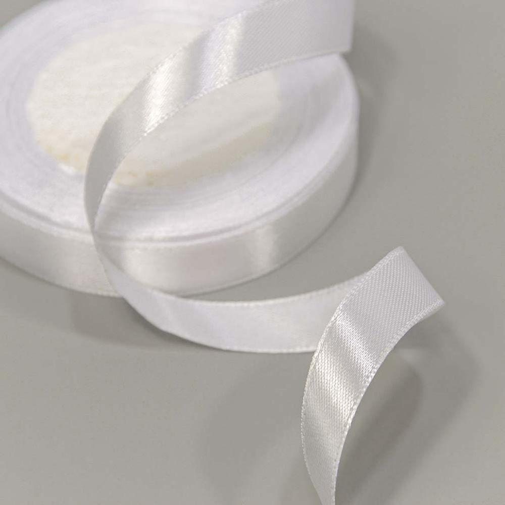 Лента Атласная 1,5см х 28м Сатин (Белый)