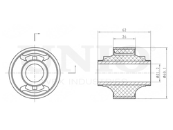 Сайлентблок задний переднего нижнего рычага UNIO RMP-20455