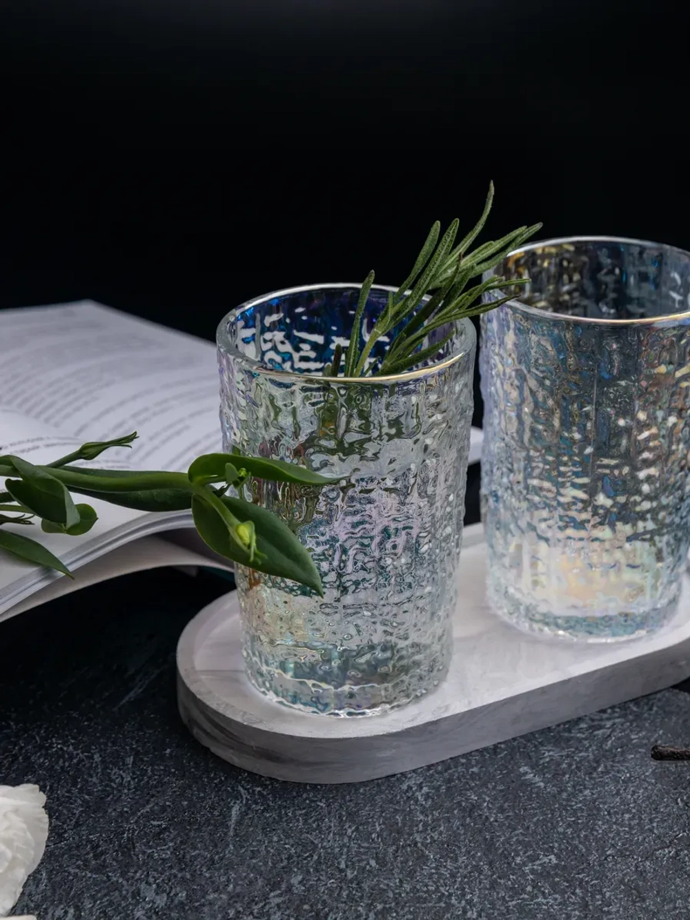 Набор бокалов с узором, 240 мл. 6 шт. Перламутр