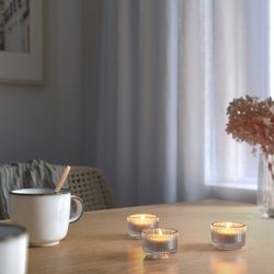IKEA FINSMAK  (ИКЕА ФИНСМАК)  -  Подставка для чайных ламп, прозрачное стекло, 3,5 см