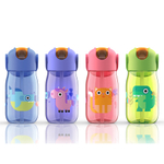 Бутылочка детская с силиконовой соломинкой 415 мл розовая